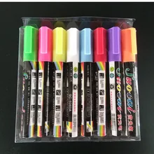 Di Stationery Supply Blackboard Only Fluorescent Pen LED Led Pen Luminous Pen Oblique Head a Set of Eight-Color