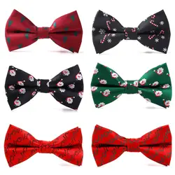 6 цветов, Новое поступление Рождественский галстук-бабочка для Для мужчин Gravatas corbatas тонкий Vestidos фестиваль Санта колготки Claus для Для мужчин