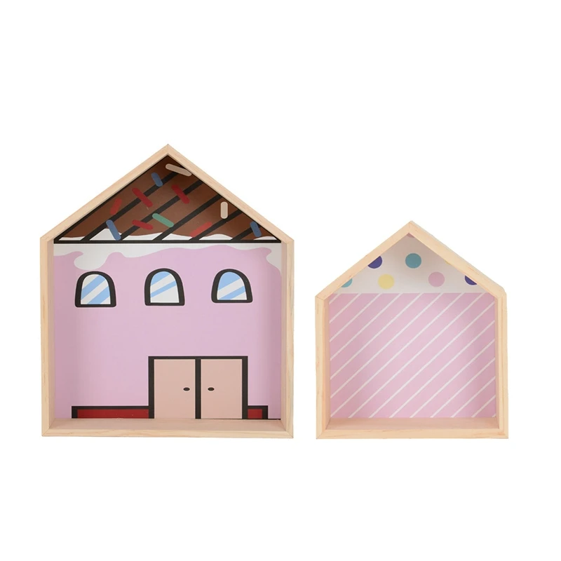 

1Set Kids Room Decoration Wooden Shelf for Kids Room Nursery Decoration Wall Wood Shelf for Children Boy Girl Room Wall Decor Sh