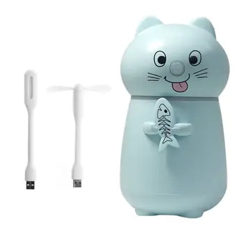 

Cute Pet Air Humidifier Purifier Ultrasonic Mist Maker with LED Light USB Fan M6CB