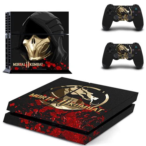 Mmoral Kombat 11 полное покрытие лицевые панели наклейка для PS4 Наклейка для playstation 4 консоль и контроллеры наклейка для PS4 виниловая наклейка - Цвет: QPTM0086