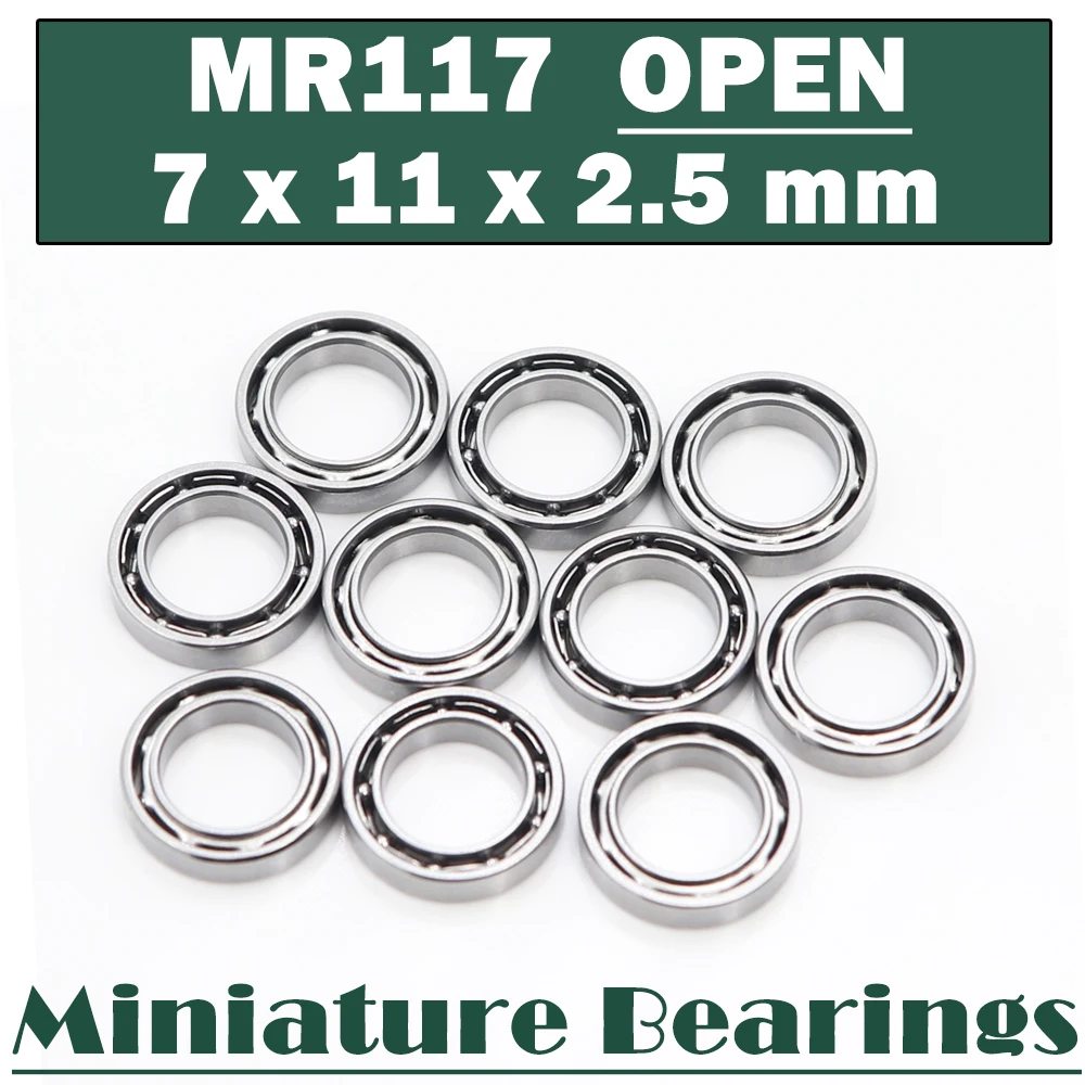 MR117 Bearing ( 10 PCS ) 7*11*2.5 mm Miniature MR117-Open Ball Bearings  L-1170 - AliExpress