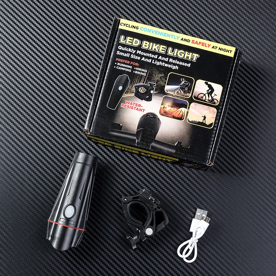 NEWBOLER Bike Bicycle Light Set USB Rechargeable LED Flashlight Waterproof Super Bright Headlight With Rear Light MTB Bike Light