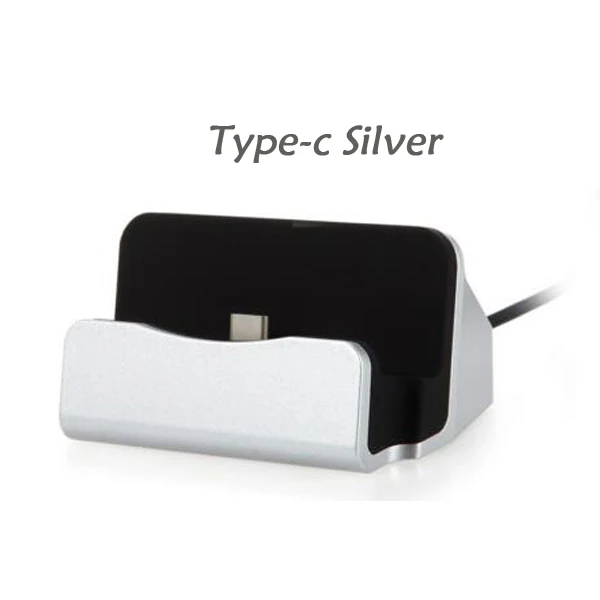 For type-c Fast Phone Charging Dock Station USB Data Cable For iPhone Huawei Xiaomi LG Samsung Micro-USB/Type-C/IOS Desktop Docking Charger - Цвет: For type-c