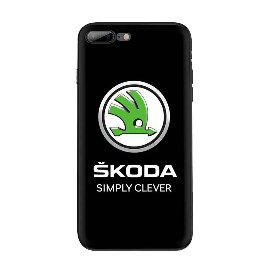 B6 Чехол для мобильного телефона iPhone 11 Pro X XR XS Max XR iPhone 5 5S SE 6 6s 7 8 Plus для автомобиля Skoda крышка-задняя панель с логотипом защиты - Цвет: B6