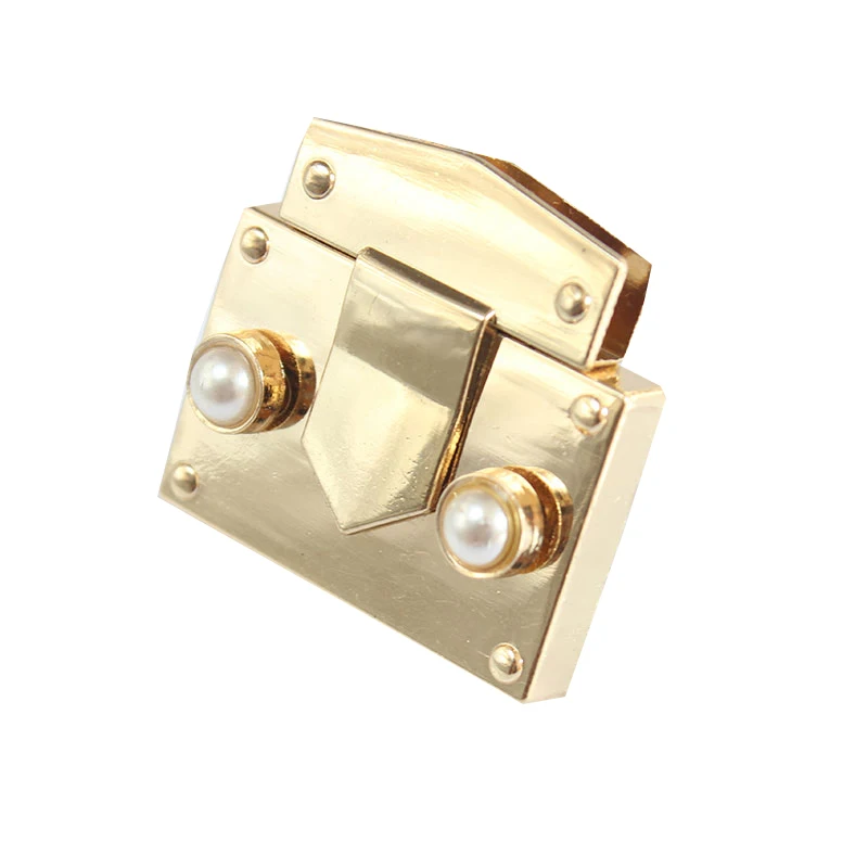 

Pearl Metal Clasp Turn Lock Twist Lock For Women DIY Handbag Crossbody Shoulder Bag Clasp Buckle Durable Bag Hardware Accessory