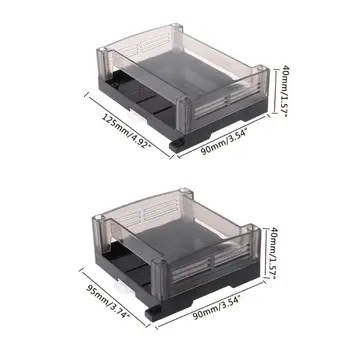 

1pc Transparent Plastic Industrial Control Box Panel Enclosure Case Din Rail Project Electronic DIY PCB Shell