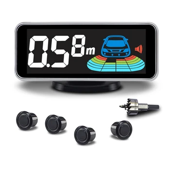 

Car Parktronic Parking Sensor 4 Sensor Reversing Radar Detector LED Digital Car Parking Assistance Alarm System Universal