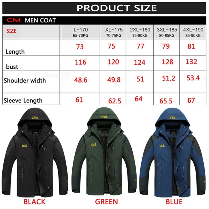Winter Parka Overcoat Outdoor CottonJackets Men's Fishing Suit Windproof Cold Plus Velvet Thickening Jacket Fishing Clothes