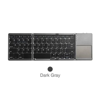 

Portable Tri Folding Bluetooth Wireless Keyboard With Touchpad For Phone Tablet Touchpad Function Cross-Compatible