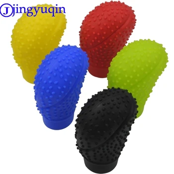 

jingyuqin 5 Color Universal Gear Shift Collars SD Antislip Soft Silicone Truck Car Gear Shifter Shift Lever Knob Cover