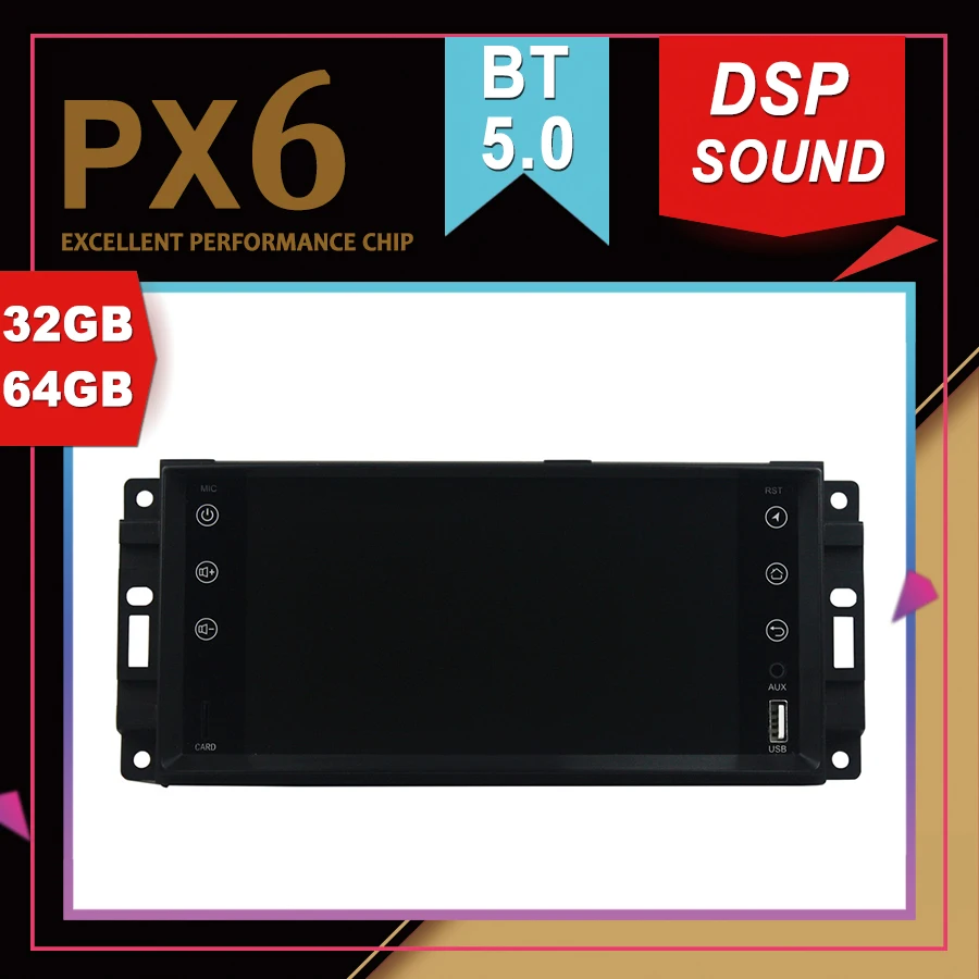 Автомобильный мультимедийный GPS-навигатор PX6 на базе Android 9 0 для Chrysler JEEP Sebring 300C Grand