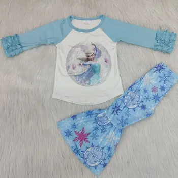 

Hot sale fashion print baby girls boutique outfits kids clothing children