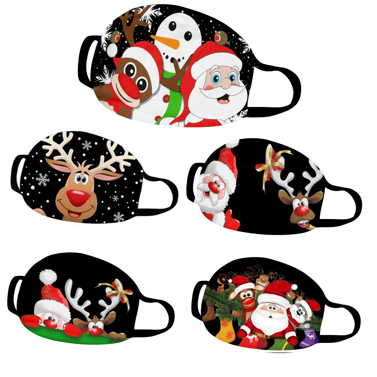 

Fast Delivery CWithin 24 Hours MÃ¡scara Christmas Print Resue Breathable Multi-Purpose Face Cover Reuse Mask Facemask Bandage