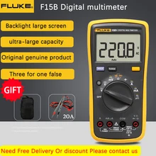 Fluke 15b +/17b +/18b +/12e + multímetro digital faixa automática 4000 contagens ac/dc tensão atual resistência medidor capacitância tester