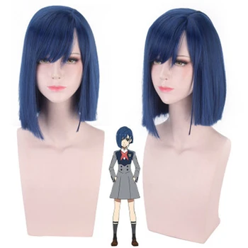

Anime Darling in the Franxx 015 Cosplay Wigs Ichigo Halloween Costume Blue Synthetic Hair Perucas+Wig Cap