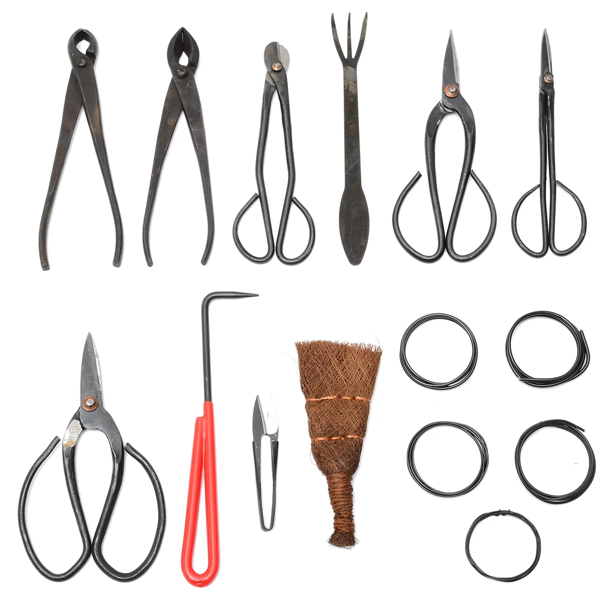 10Pcs Garden Pruning Shear Bonsai Tool Set Carbon Steel Extensive Cutter Scissors Kit With Nylon Case Mayitr