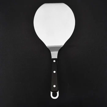 

Stainless Steel Pizza Shovel Black Plastic Handle Cake Shovel Baking Tool Thick Pizza Shovel Kitchen Accessories