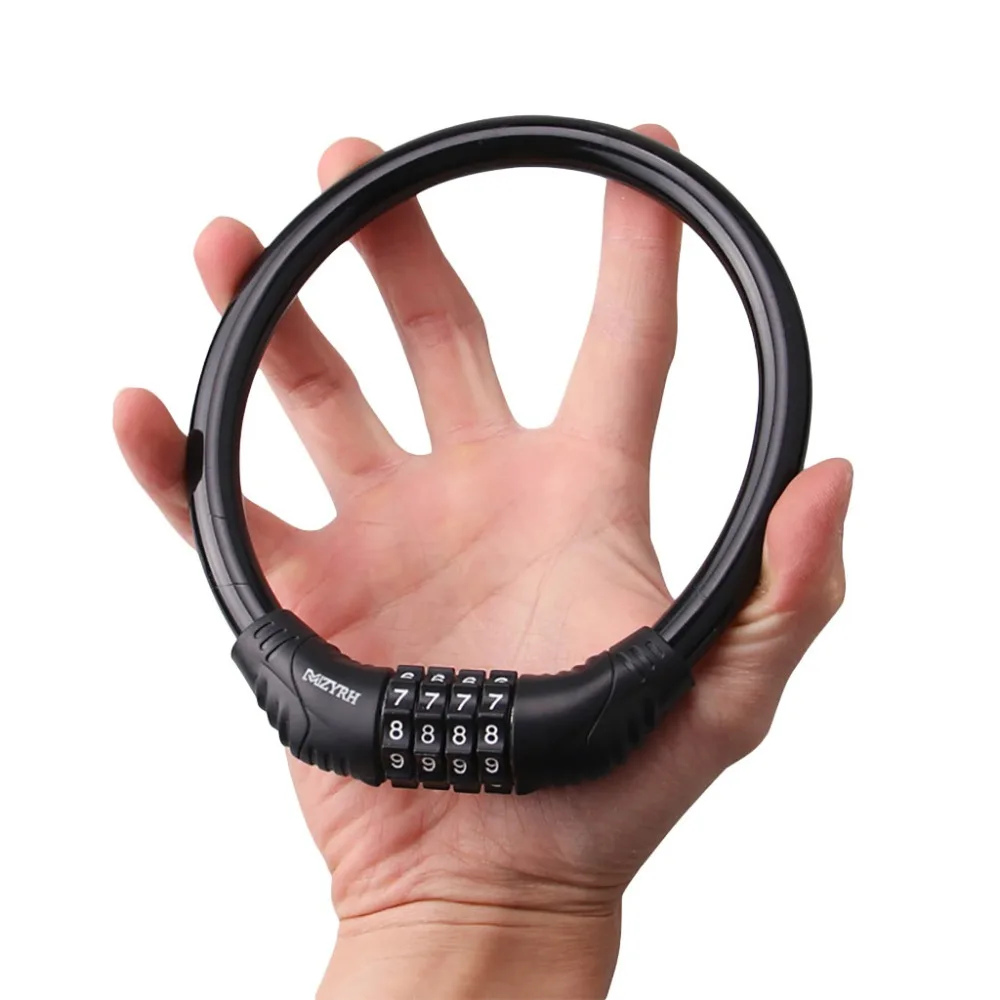 Bicycle lock heavy combination chain safety digital lock zinc alloy lock PVC material multi-lock car built-in knob 30N15 (3)