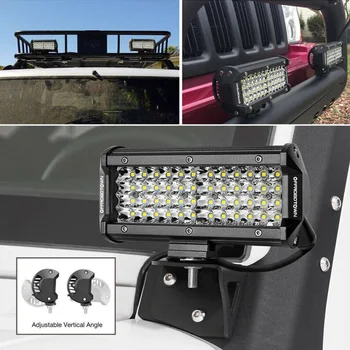 

Parts Work Light bar Lamp Off-Road 6000K Aluminum alloy Waterproof Replacement 144W 48LED Engineering