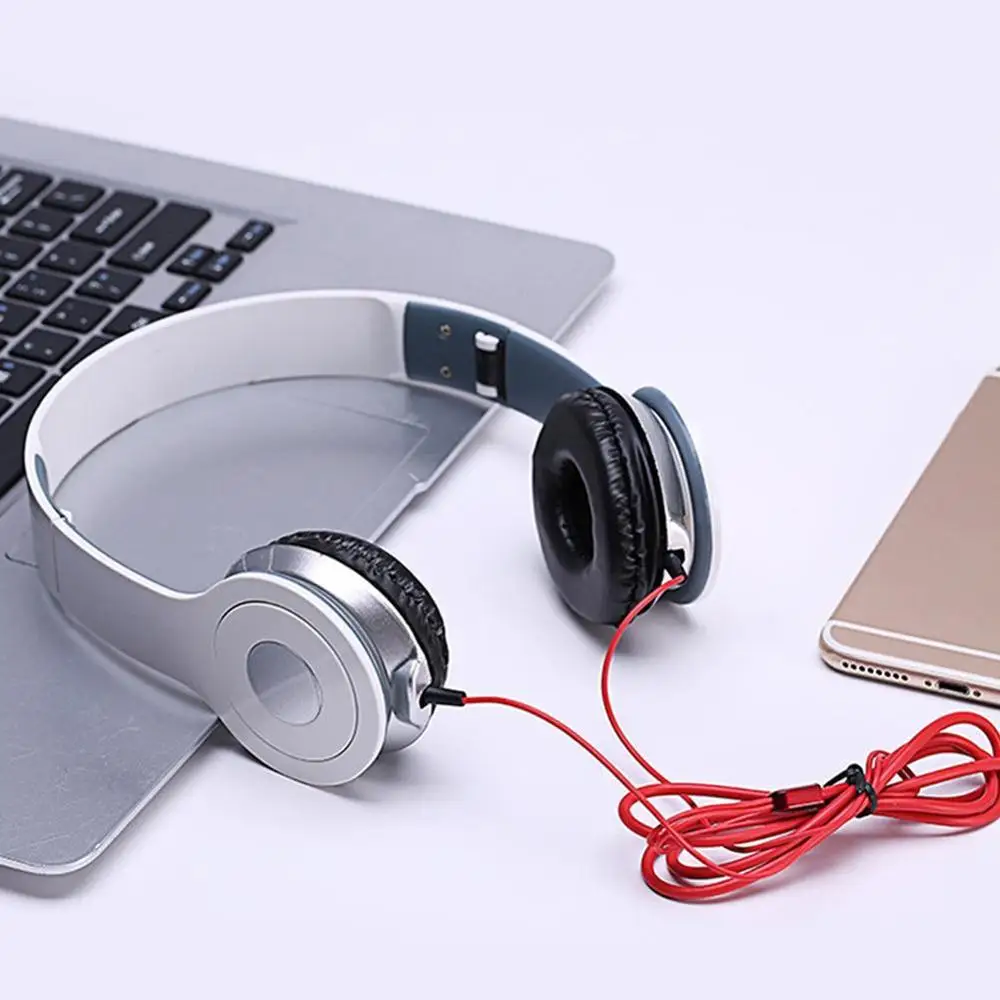 

New Wired Headphones With Microphone Over Ear Headsets Bass HiFi Sound Music Stereo Earphone For iPhone Xiaomi Sony Huawei PC