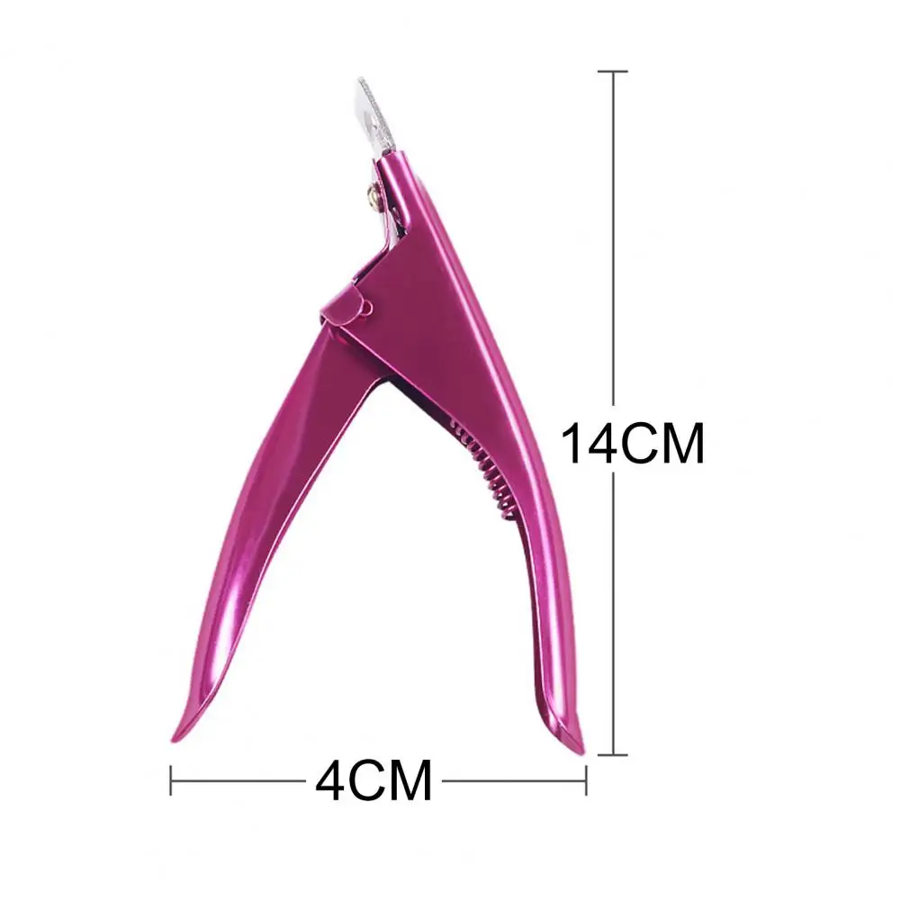 Professional Nail Art Clipper Special type U word False Tips Edge Cutters Manicure Colorful Stainless Steel Nail Art Tools