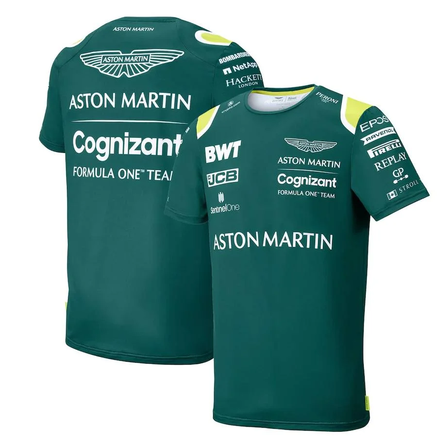 Горячая Распродажа 2021-F1 Aston Martin Racing Мужская футболка с коротким рукавом Формула 1
