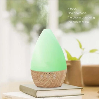 

7 Color LED Mini Air Humidifier 200ML Aroma Essential Oil Diffuser Air Purifier Woodgrain Nightlight Home Car N13 20 Dropship