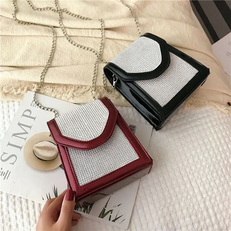 

Online Celebrity Light Diamond Bag Women's 2019 New Style Korean-style Western Style Small Shoulder Bag Fashion Casual Chain Sho