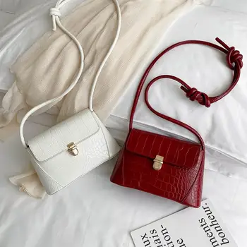 

Fashion Simple 2020 Women's Shoulder Bags Designer Handbag Quality PU Leather Women Tote bag Alligator Shoulder Crossbody Bags