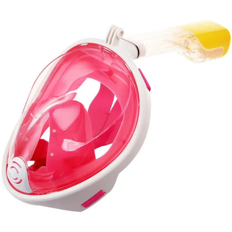 

Swimming Diving Snorkeling Full Face Mask Surface Scuba for Gopro L/XL Pink