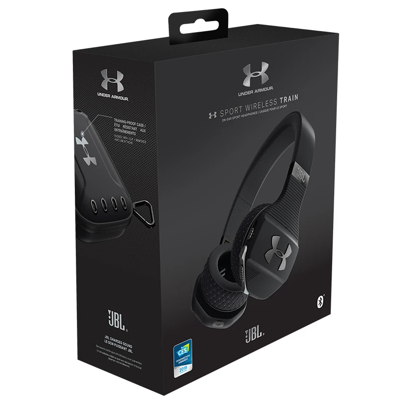 Под Armour JBL мкА TRAIN IPX4 устойчивое Bluetooth беспроводные наушники HiFi Fever спортивный плоский складной наушник с микрофоном