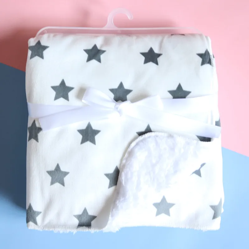 Winter Baby Blanket Thermal Coral Fleece Blanket Infant Bebe Swaddle Nap Receiving Stroller Wrap for Kids Baby Bedding Blankets