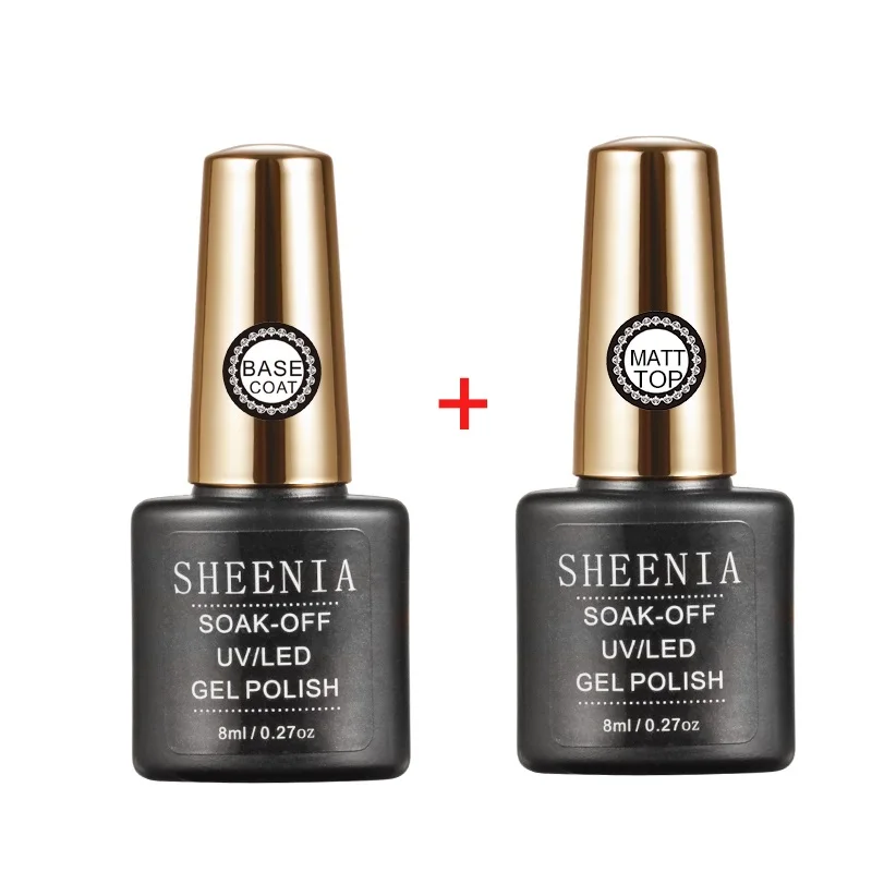 Sheenia TC027 UV Gel Nail Polish gel Nail Gel Varnish Base Coat +Top Matte Coat Art DIY Design