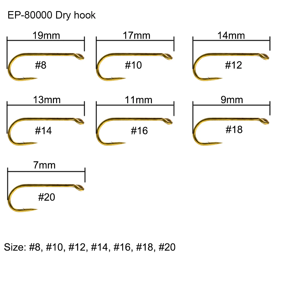 Eupheng 100 шт стандартный Nymph сухой нахлыстом рыболовный крючок Барб комбинированные крючки бронзового цвета мухобойка с барбом