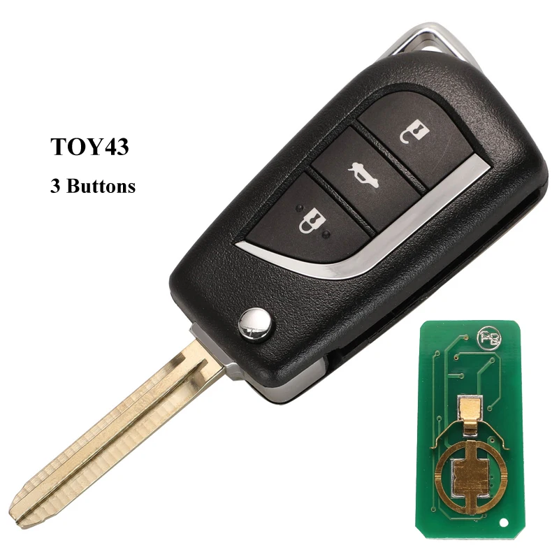 Keyforkess 2/3 Pulsanti di Controllo 315Mhz Chiave con il Circuito Integrato Per Toyota Corolla RAV4 Camry CROWN Reiz Toy43 TOY48 Modificato di Vibrazione chiave a distanza - Hd18cab57fc3a43b5a3ce88b7c0ff7f2fD