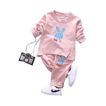 

2020 Grey Striped baby girl Boys clothes set Baby Boy Girl Long sleeve t shirt+Pants Clothing Sets Spring and autumn wear