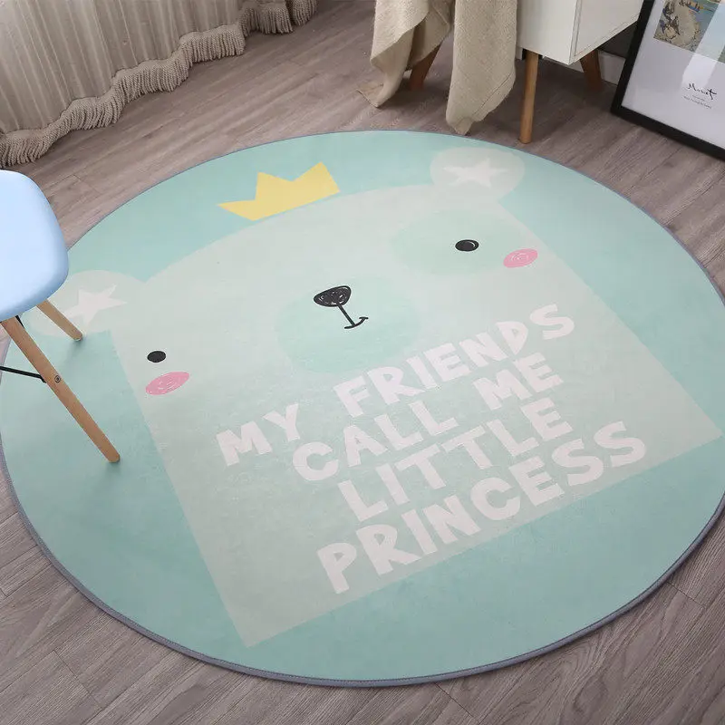 Kawaii ковер для домашнего декора пушистый Ванная комната круглый Форма коврики для ванной детские коврики ковры матрас для Ванная комната поглощения ковры