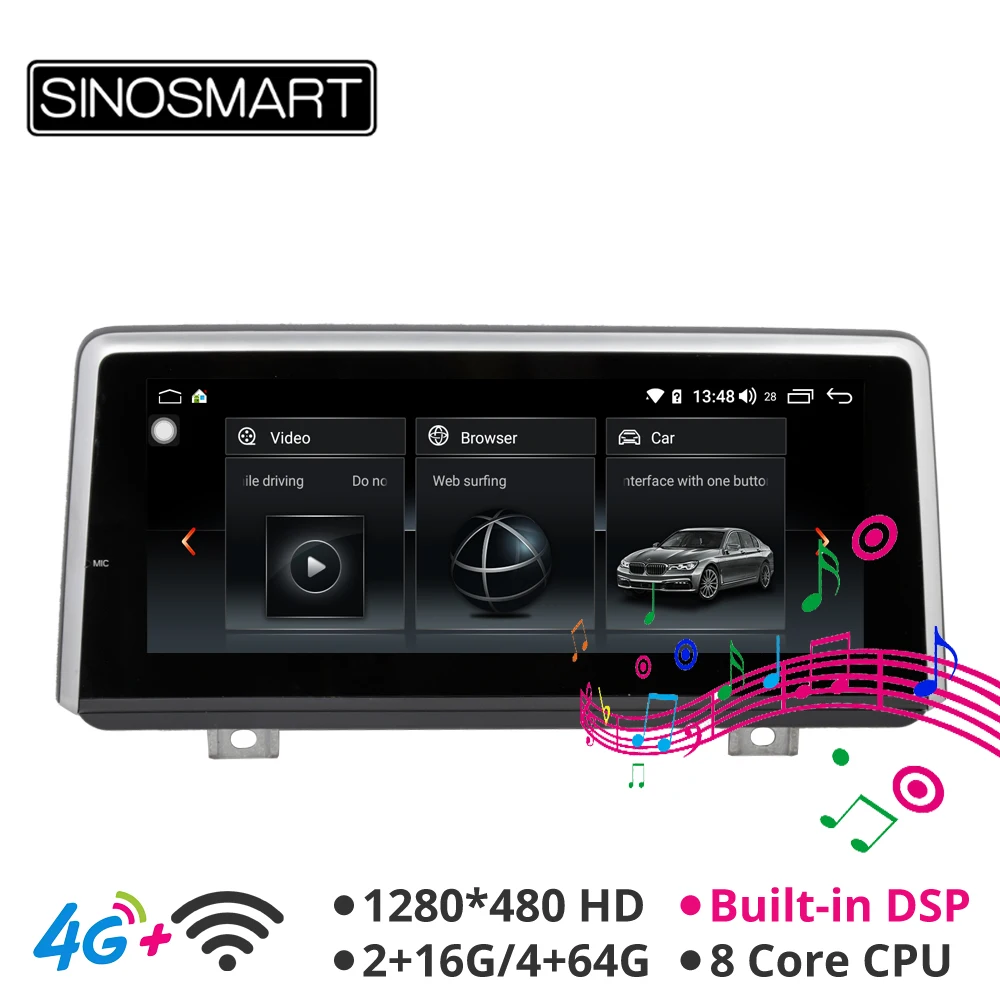 Sinosmart 10 25 'автомобильный радиоприемник с навигацией GPS для BMW 2 серии системой