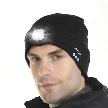 

Winter Beanie Hat Wireless Cap Headphone Headset Led Light Stereo Music Headphone Cap Bluetooth Knitted Hat