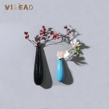 

VILEAD 9 Colors Ceramic Drop-Shaped Hanging Vase Creative Modern Hanging Plant Decoration Wall Hanging Vase Decoration Home