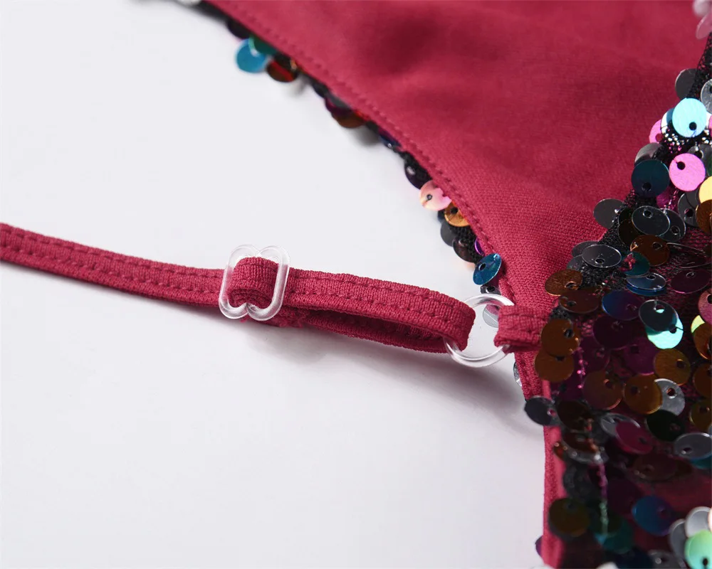 Sexy Prom Dresses Sequined Asymmetrical Deep V-Neck Spaghetti Straps Backless Sparkle Evening Party Gowns Vestidos De Gala 2020