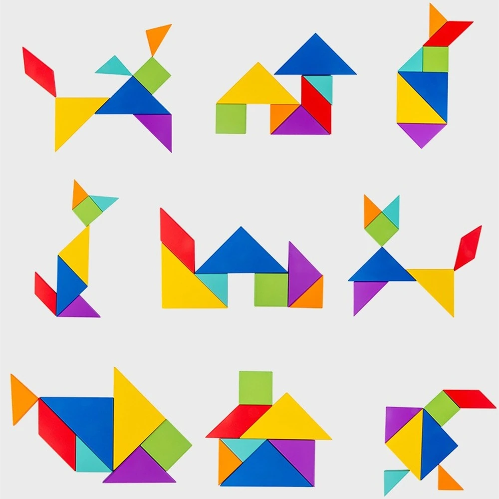 Магнитные 3D головоломки Tangram игра Монтессори Обучающие Настольные игры для