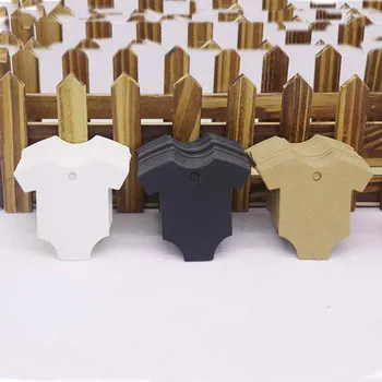 

100pcs Tag5.4*6.5cm T-shirt Kraft/white/black Paper Label Blank Wedding Birthday Gift Wish Greeting Card Swing Tag Luggage Hang