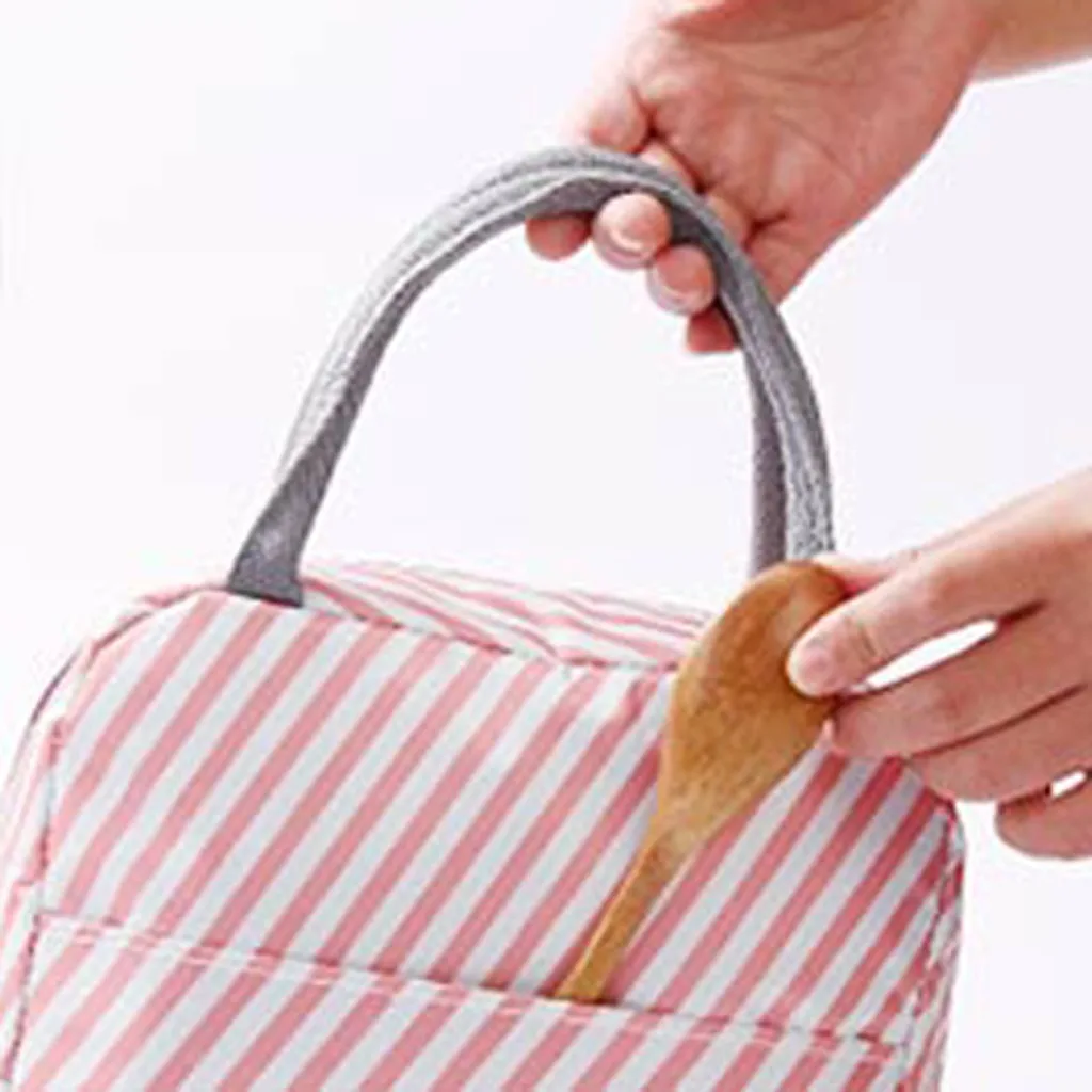 Fashion Portable Insulated Canvas lunch Bag Thermal Food Picnic Lunch Bags for Women kids Men Cooler Lunch Box Bag Tote#g4