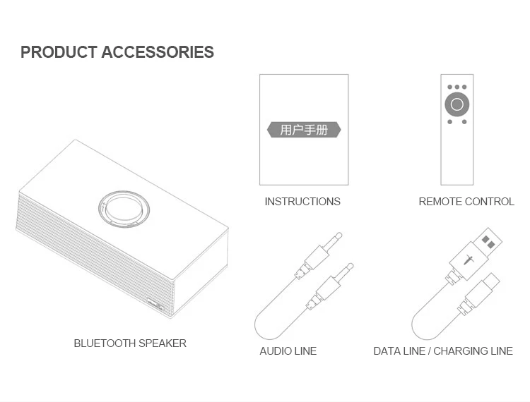 Wireless Bluetooth Speaker Portable Music Remote Controller FM TF AUX HiFi Movie Surrounding Stereo Phone PC Computer Subwoofer