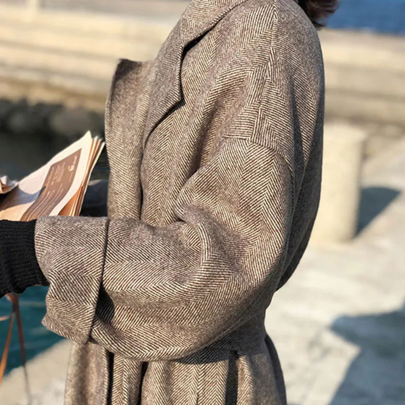 Женское теплое однотонное модное элегантное пальто с длинными рукавами для зимы, пляжные вечерние осенне-зимние женские пальто K2