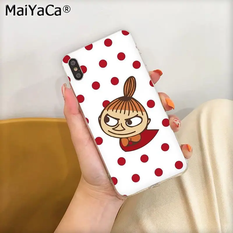 MaiYaCa Забавный чехол Moomin Little My Coque Shell для телефона Apple iphone 11 pro 8 7 66S Plus X XS MAX 5s SE XR чехол Coque Shell