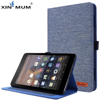 

Funda for New Amazon Kindle Fire HD 8 / HD 8 Plus 2020 Flip Cloth Tablet Cover for Fire Hd8 2020 Case + Touch Pen