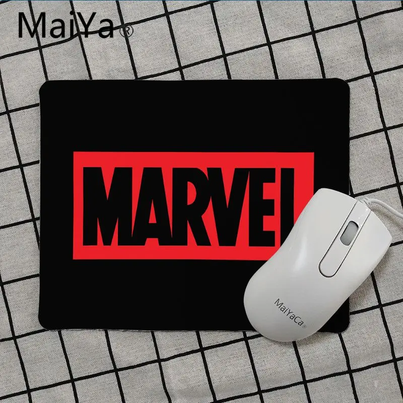 Maiya Высокое качество Marvel логотип DIY дизайн игровой с узором коврик для мыши топ продаж игровой коврик для мыши - Цвет: No Lock Edge25x29cm
